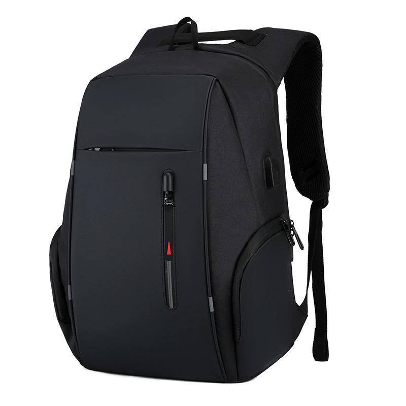 Laptop Backpack Water-Resistant Oxford Fabric USB Charging Multiple Compartments