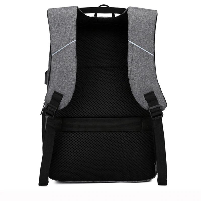 Laptop Backpack Water-Resistant Oxford Fabric USB Charging Multiple Compartments