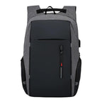Laptop Backpack Water-Resistant Oxford Fabric USB Charging Multiple Compartments