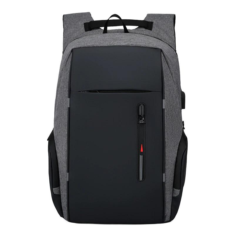 Laptop Backpack Water-Resistant Oxford Fabric USB Charging Multiple Compartments