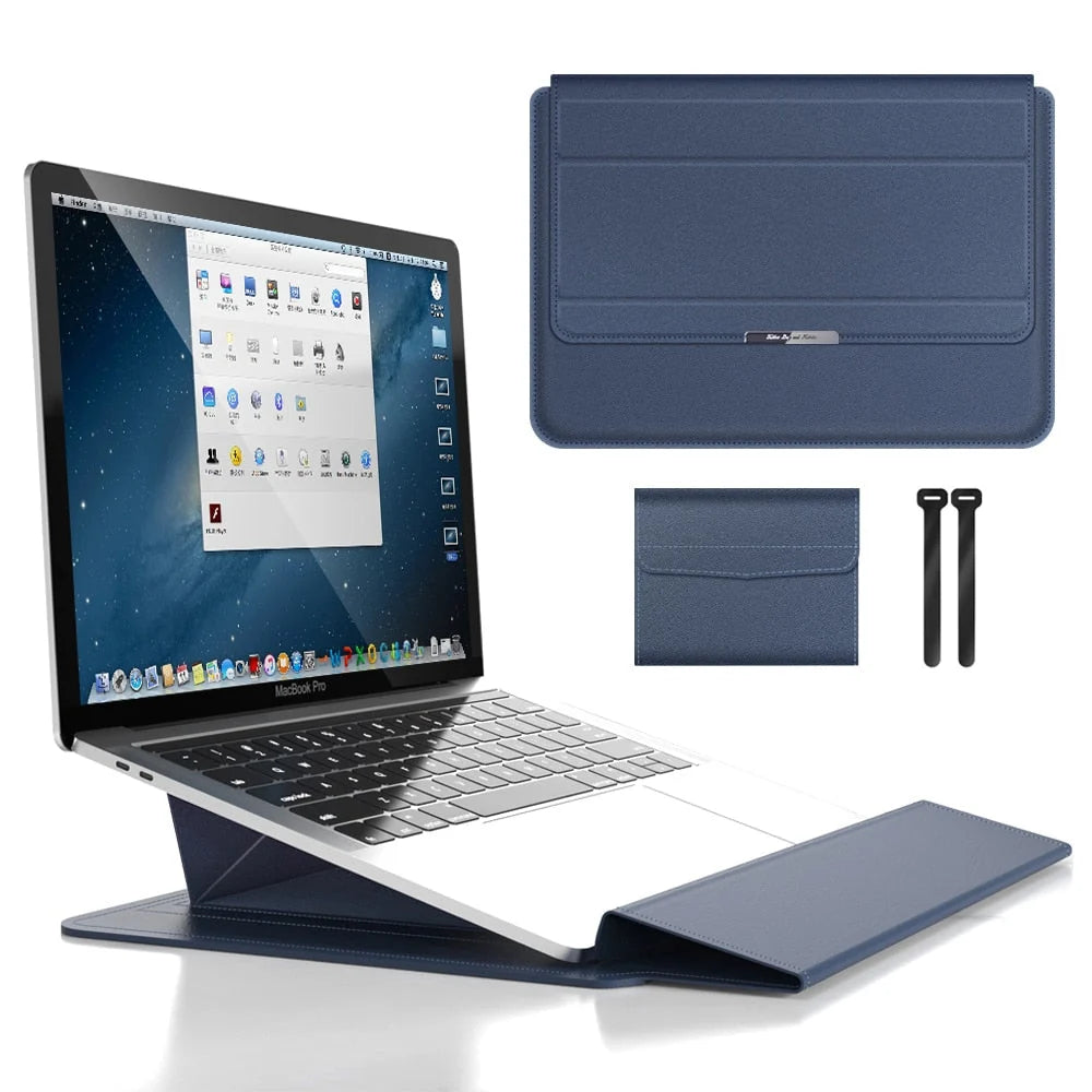Laptop Bag Foldable Ergonomic Stand Magnetic Closure