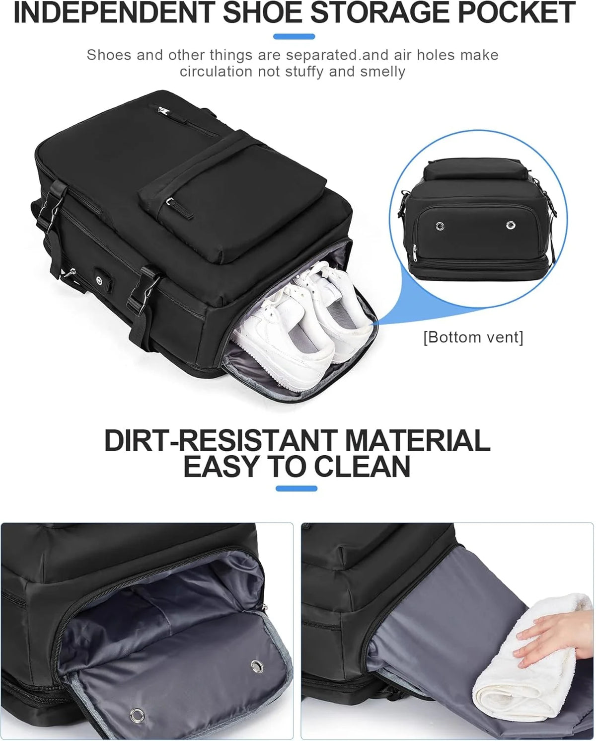 Laptop Bag Padded Sleeve Multi-Compartment Fits 14–17 Inch