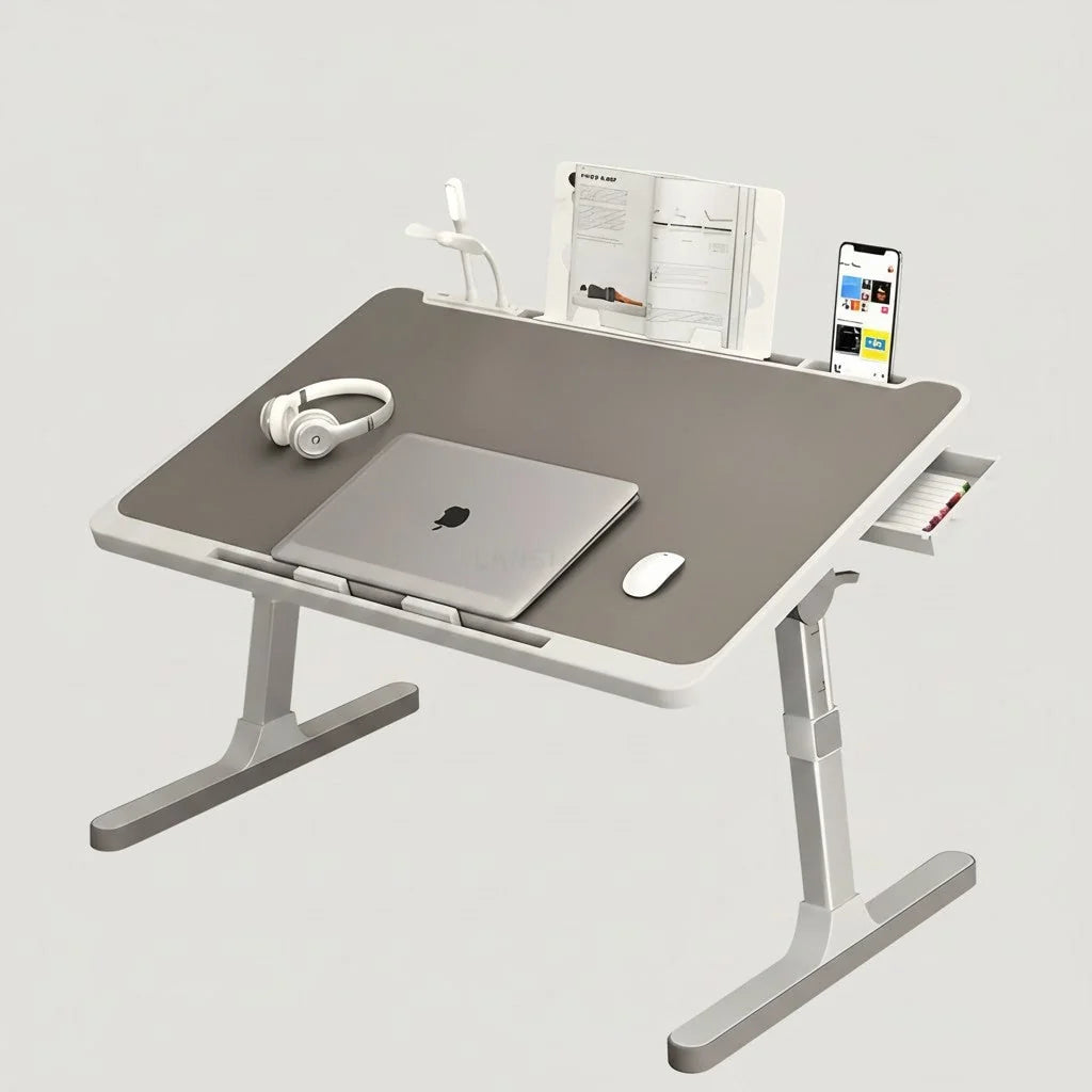 Laptop Desk Height & Tilt Adjustable With Storage Drawer