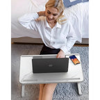 Laptop Desk Height & Tilt Adjustable With Storage Drawer