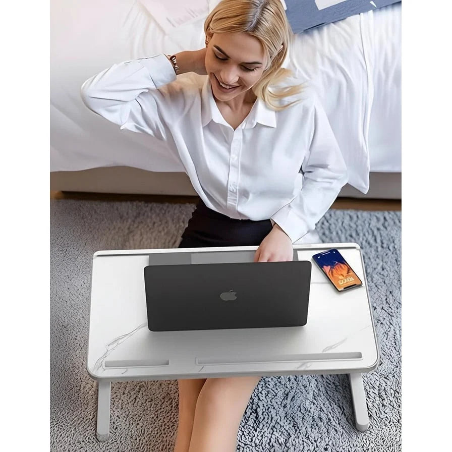 Laptop Desk Height & Tilt Adjustable With Storage Drawer