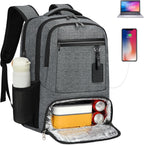 Laptop & Lunch Backpack Insulated Waterproof USB Charging Port