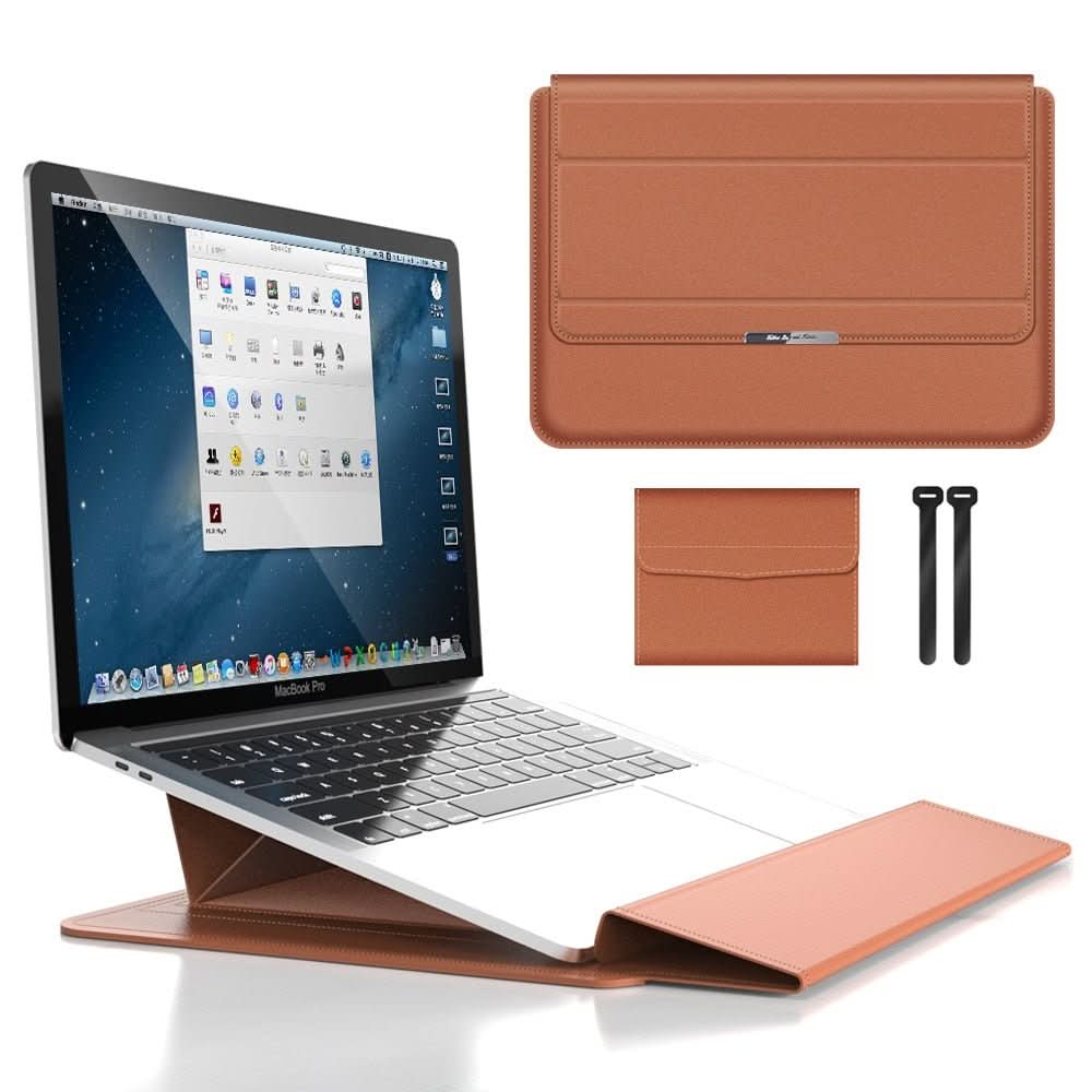 Laptop Sleeve PU Leather 3-in-1 Palm Rest & Stand