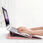 Laptop Sleeve PU Leather 3-in-1 Palm Rest & Stand