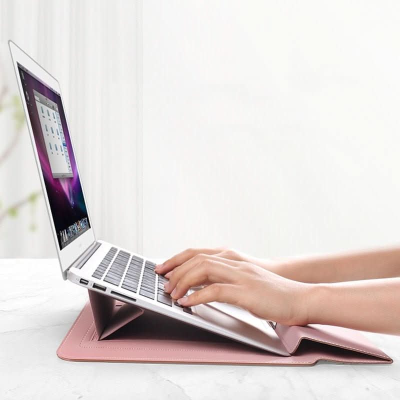 Laptop Sleeve PU Leather 3-in-1 Palm Rest & Stand
