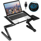 Laptop Stand 360° Rotating Adjustable Cooling Fan