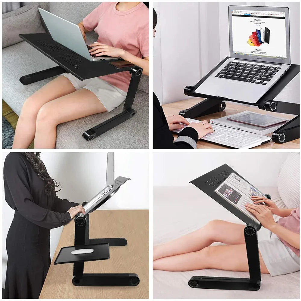 Laptop Stand 360° Rotating Adjustable Cooling Fan