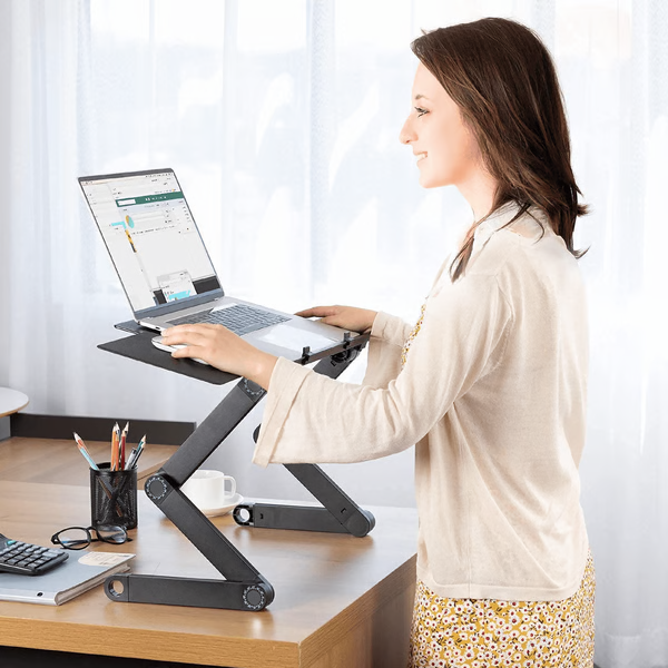 Laptop Stand 360° Rotating Adjustable Cooling Fan