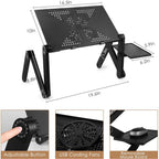 Laptop Stand 360° Rotating Adjustable Cooling Fan