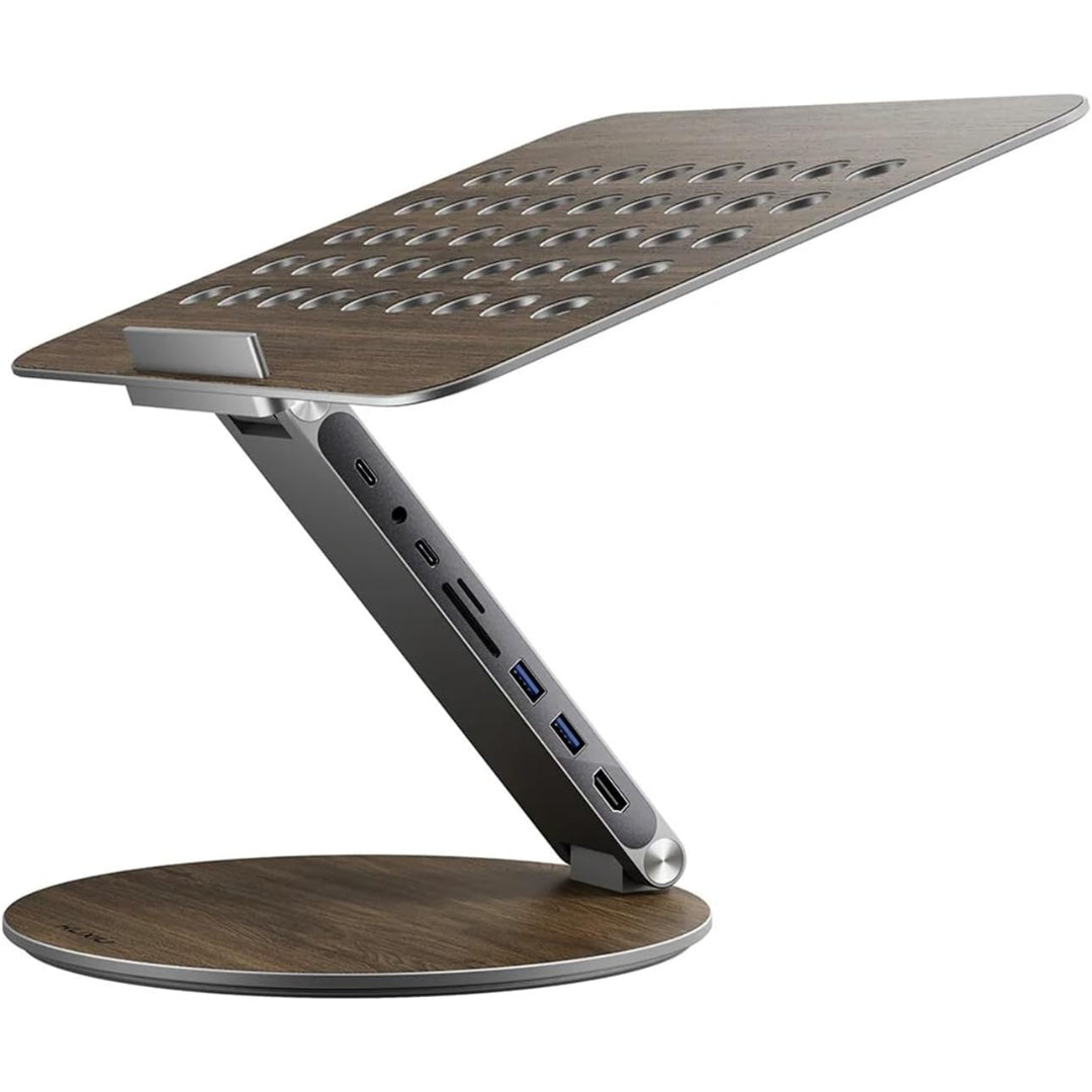 Laptop Stand Adjustable 360 Degree Rotating USB-C Docking Station