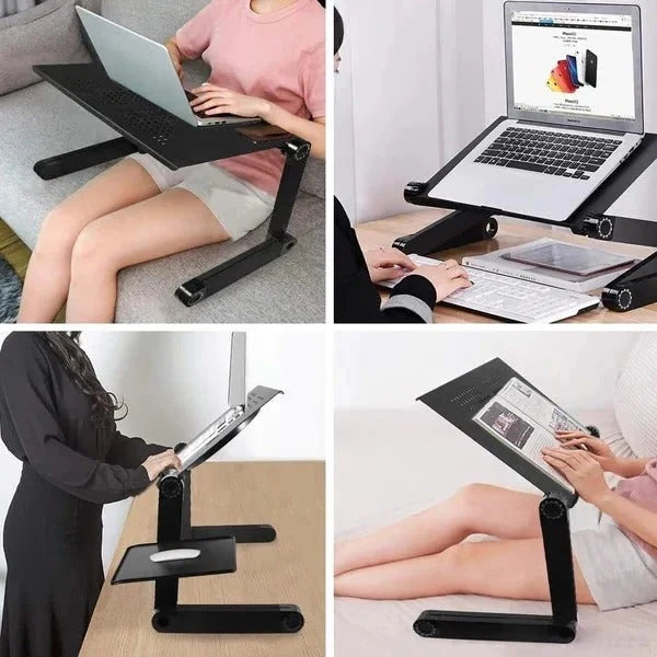 Laptop Stand Adjustable Vented Aluminum Detachable Mouse Pad