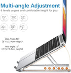 Laptop Stand Aluminum 6-Angle Adjustable Foldable Non-Slip