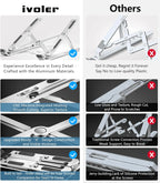 Laptop Stand Aluminum 6-Angle Adjustable Foldable Non-Slip