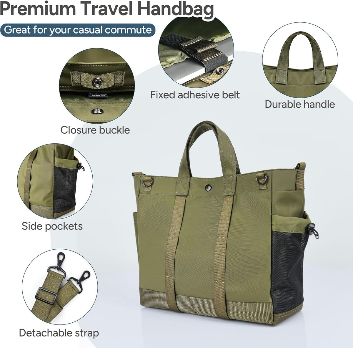 Laptop Tote Bag Fits 15.6 Inch Padded Sleeve