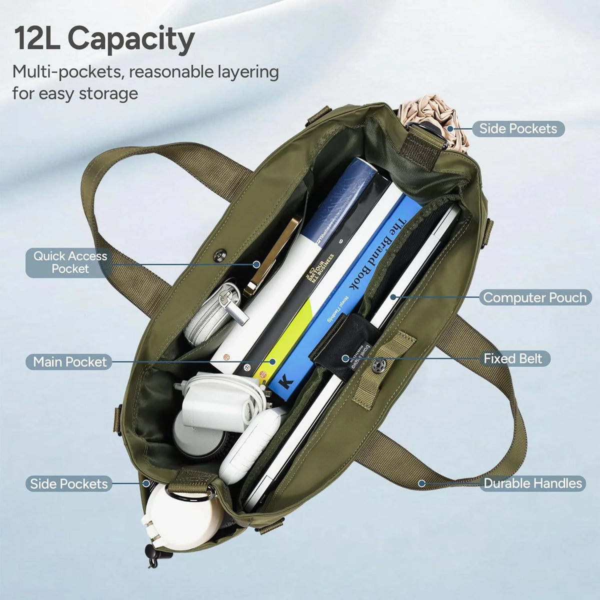 Laptop Tote Bag Fits 15.6 Inch Padded Sleeve