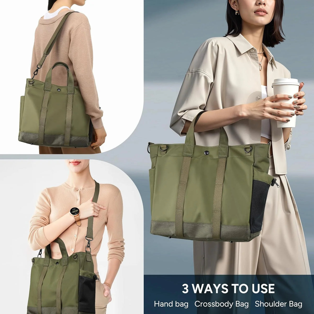 Laptop Tote Bag Fits 15.6 Inch Padded Sleeve