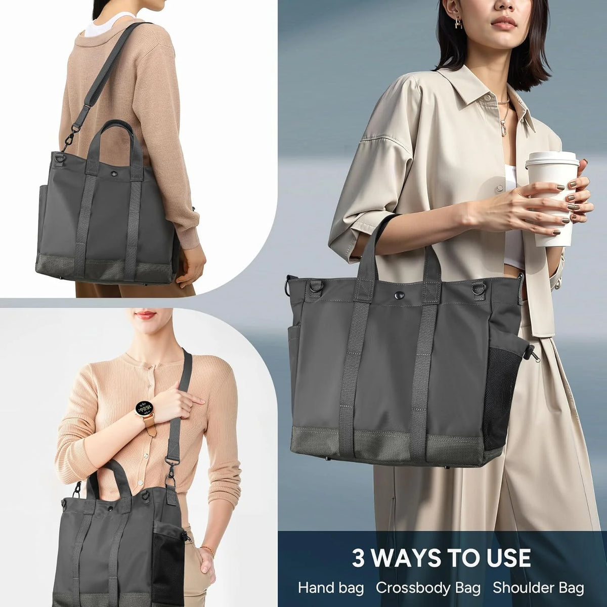 Laptop Tote Bag Fits 15.6 Inch Padded Sleeve