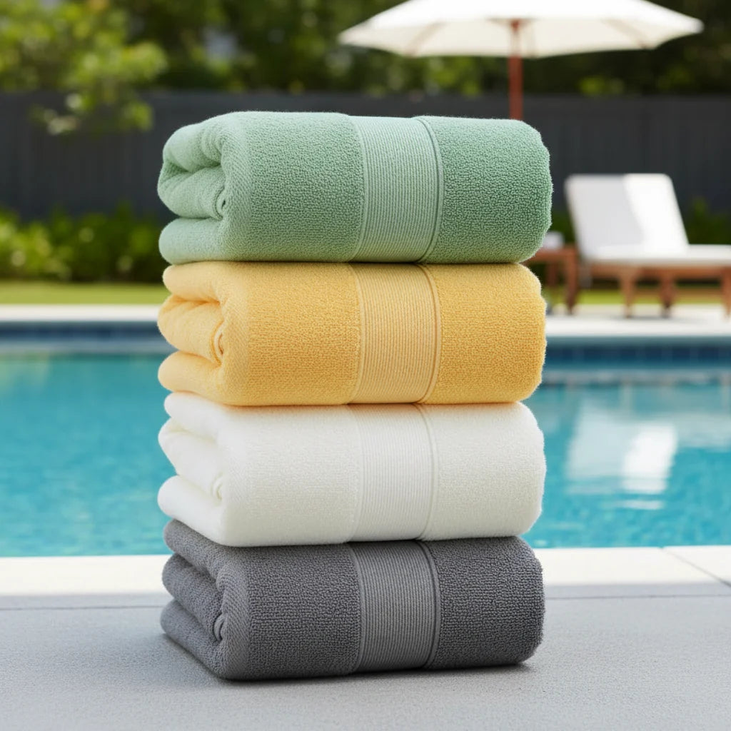 Large Bath Towel Soft Cotton Quick-Drying