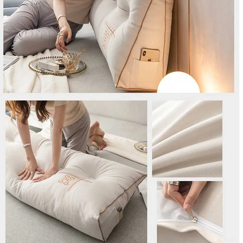 Large Comfort Pillow Ergonomic Support Cotton Plush & Breathable