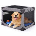 Large Dog Crate Chew-Resistant Fabric & Breathable Mesh