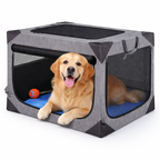 Large Dog Crate Chew-Resistant Fabric & Breathable Mesh