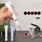 Laser Cat Toy USB-C Rechargeable 3 Modes Feather Wand