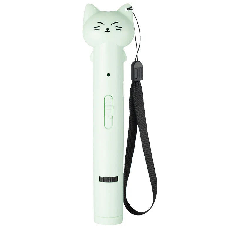 Laser Cat Toy USB-C Rechargeable 3 Modes Feather Wand