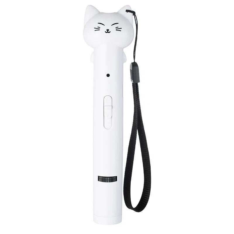 Laser Cat Toy USB-C Rechargeable 3 Modes Feather Wand