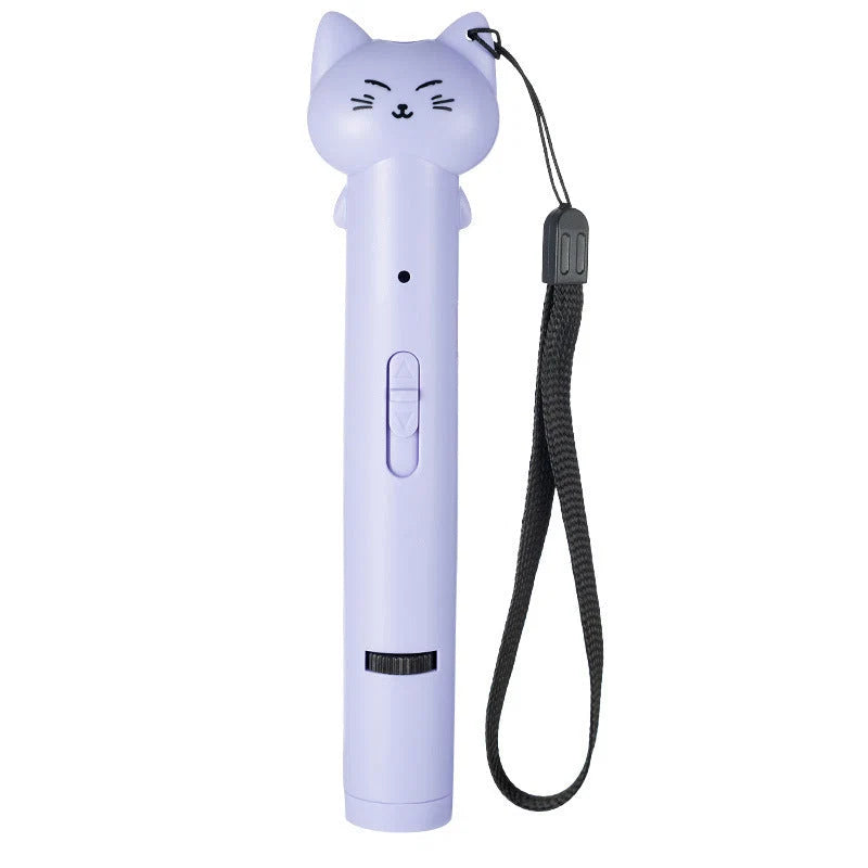 Laser Cat Toy USB-C Rechargeable 3 Modes Feather Wand