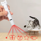 Laser Cat Toy USB-C Rechargeable 3 Modes Feather Wand