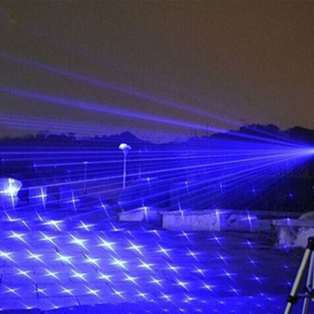 Laser Flashlight Blue Beam & Adjustable Focus Fire Starter