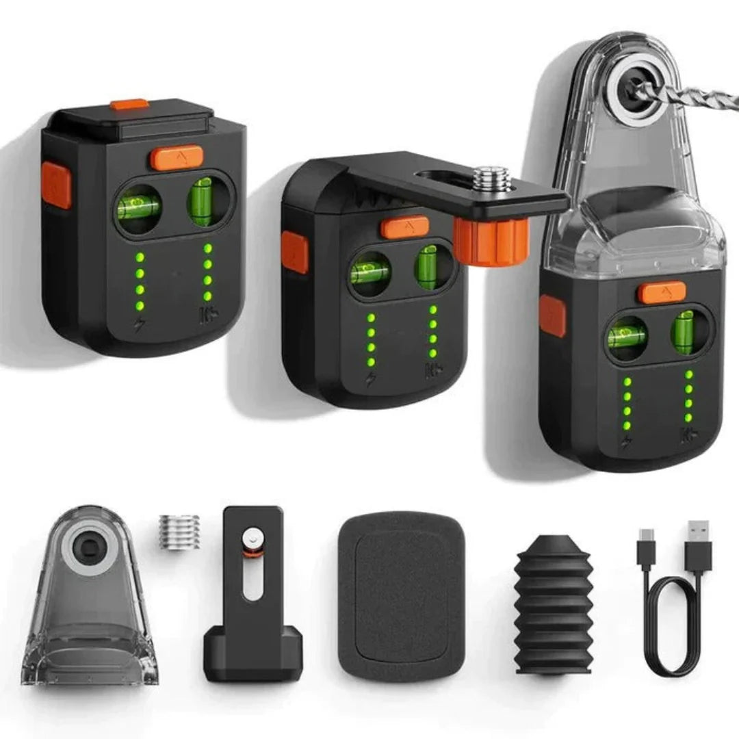 Laser Level Integrated Dust Extraction Rechargeable Wall-Safe Design