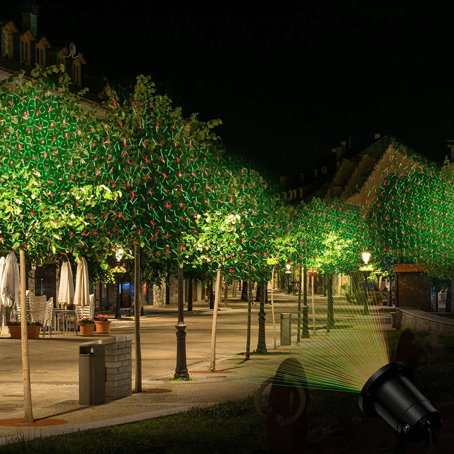 Laser Light Projector Moving Red & Green Weatherproof