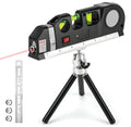 Laser Measurer Crosshair Lines Retractable Tape & Bubble Levels