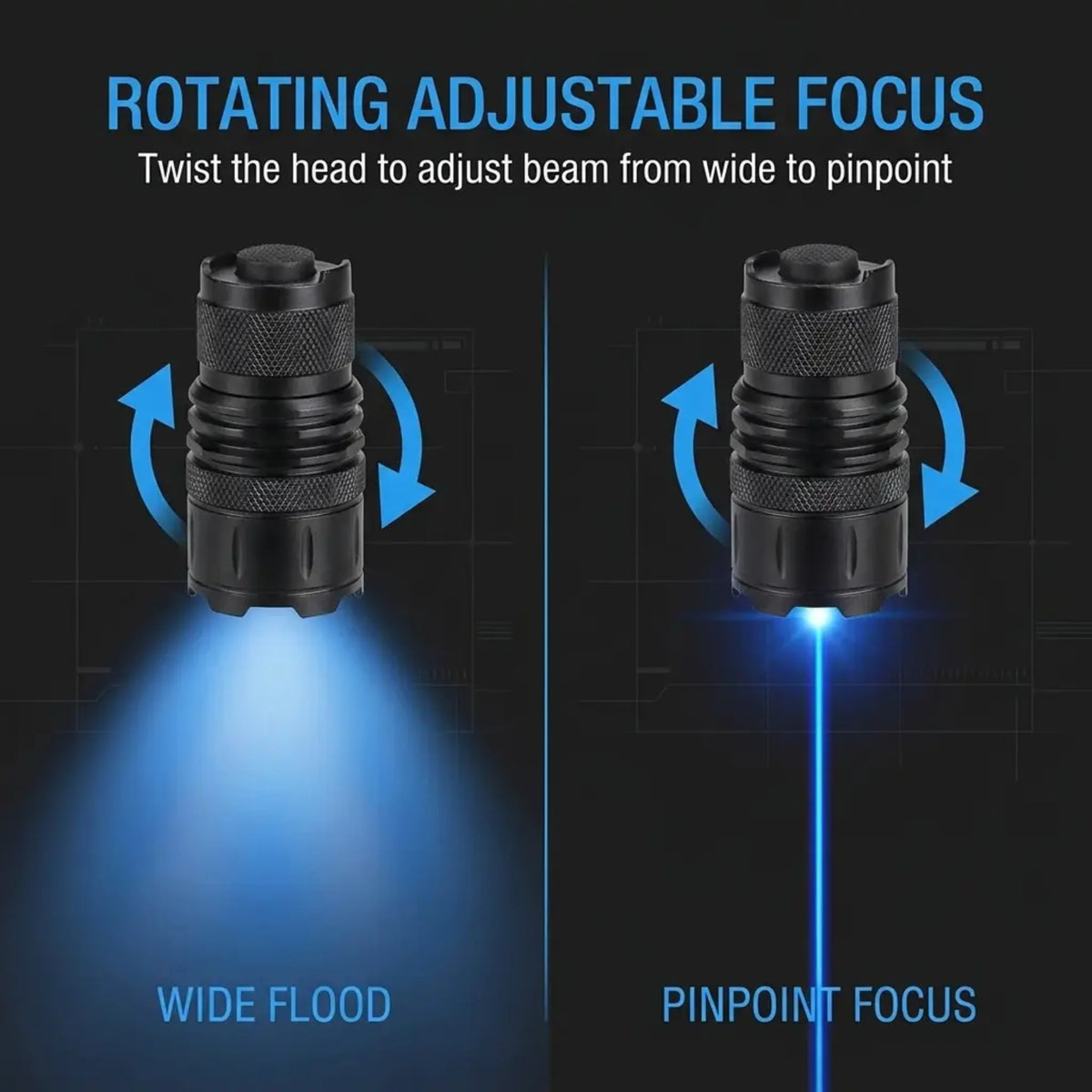 Laser Pointer Blue Rechargeable Adjustable Focus