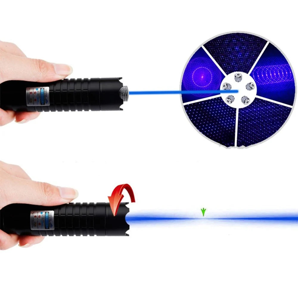 Laser Pointer Blue Rechargeable Adjustable Focus
