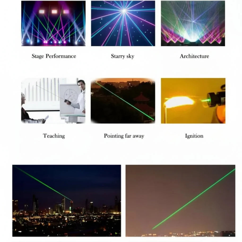 Laser Pointer Bright Green Beam USB Rechargeable