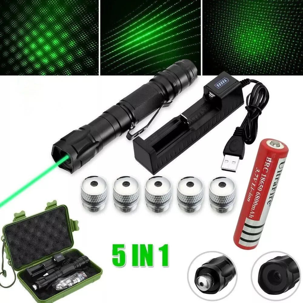Laser Pointer High-Power Green Beam USB Rechargeable