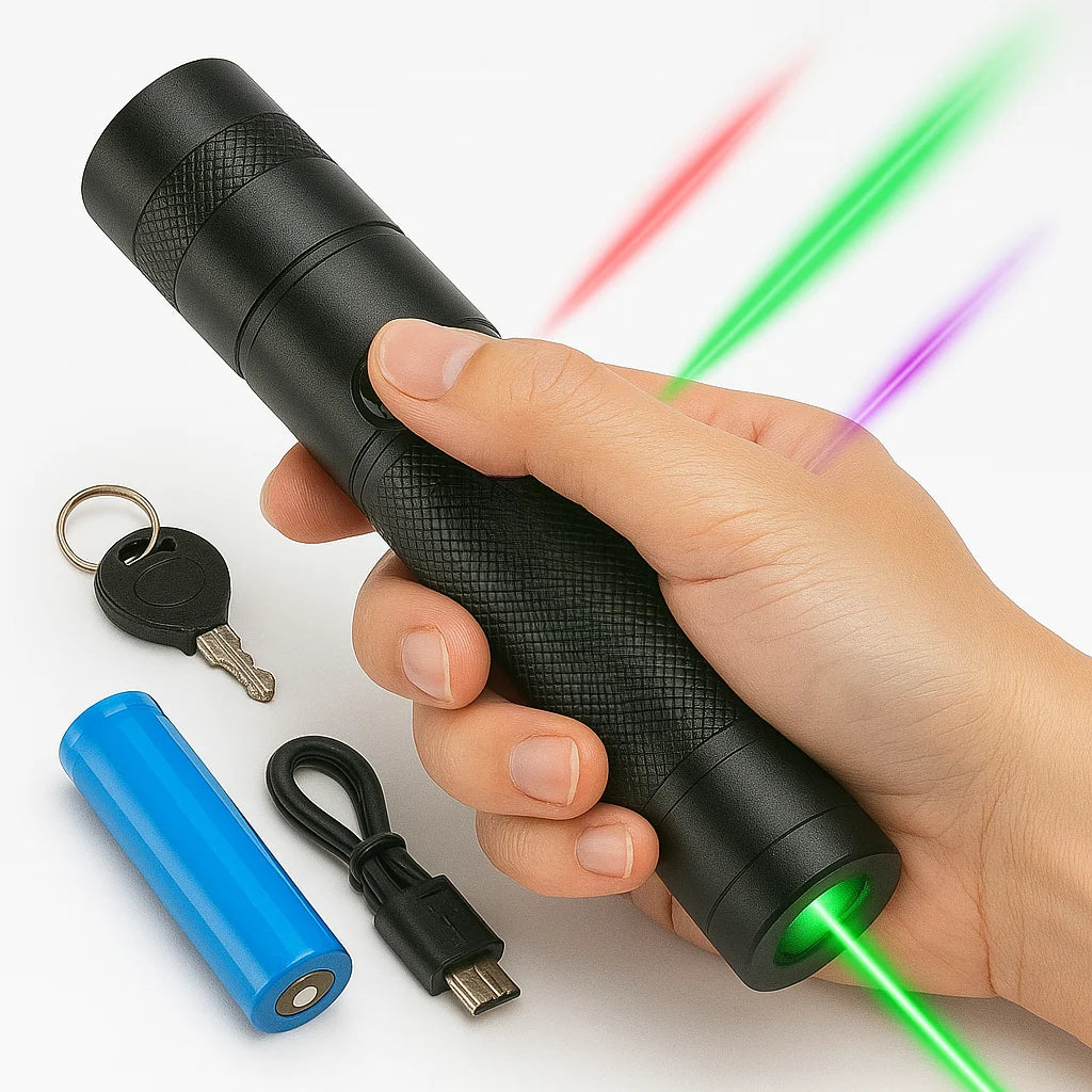 Laser Pointer Long Range Adjustable Focus USB Rechargeable