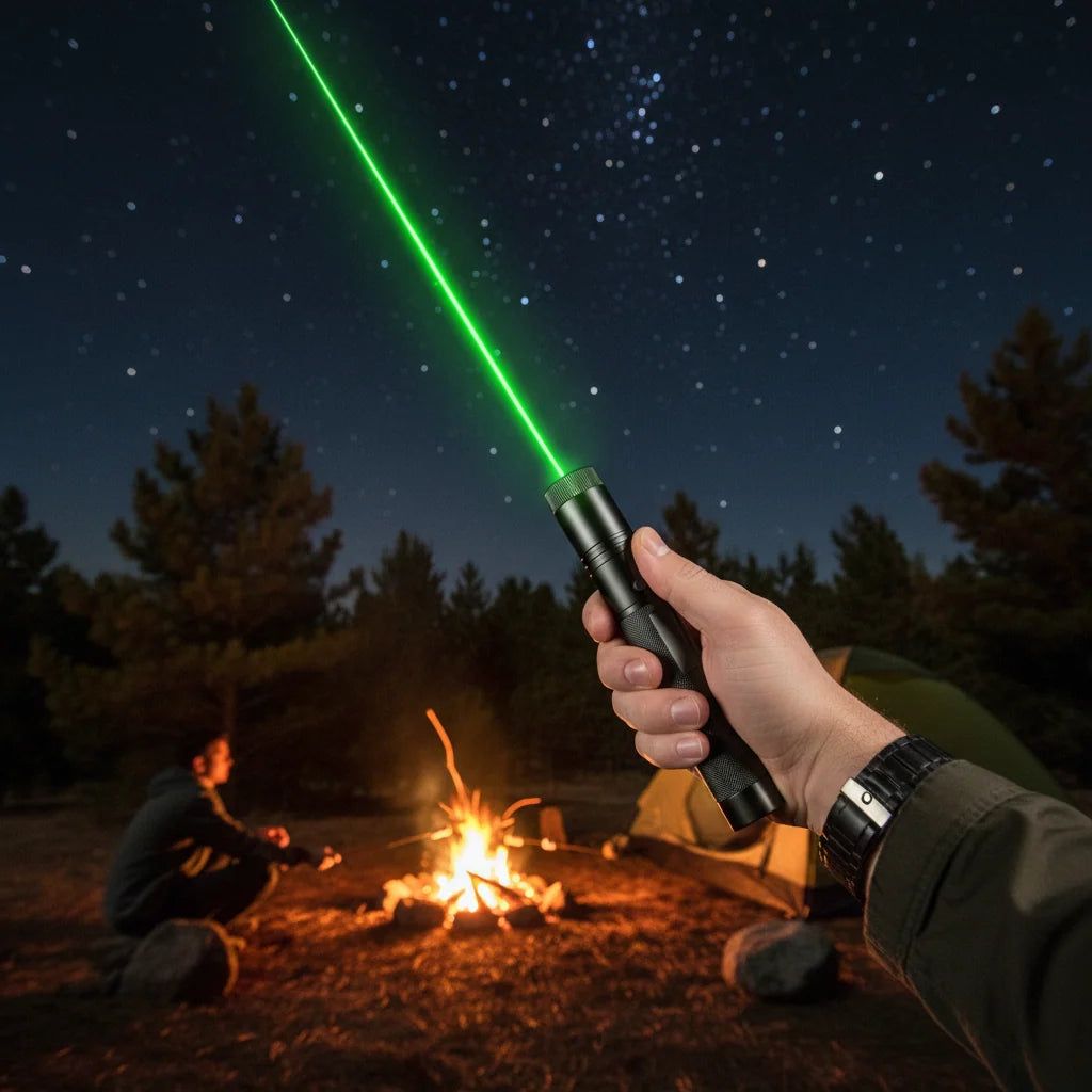 Laser Pointer Pen Rechargeable Adjustable Beam & Flashlight