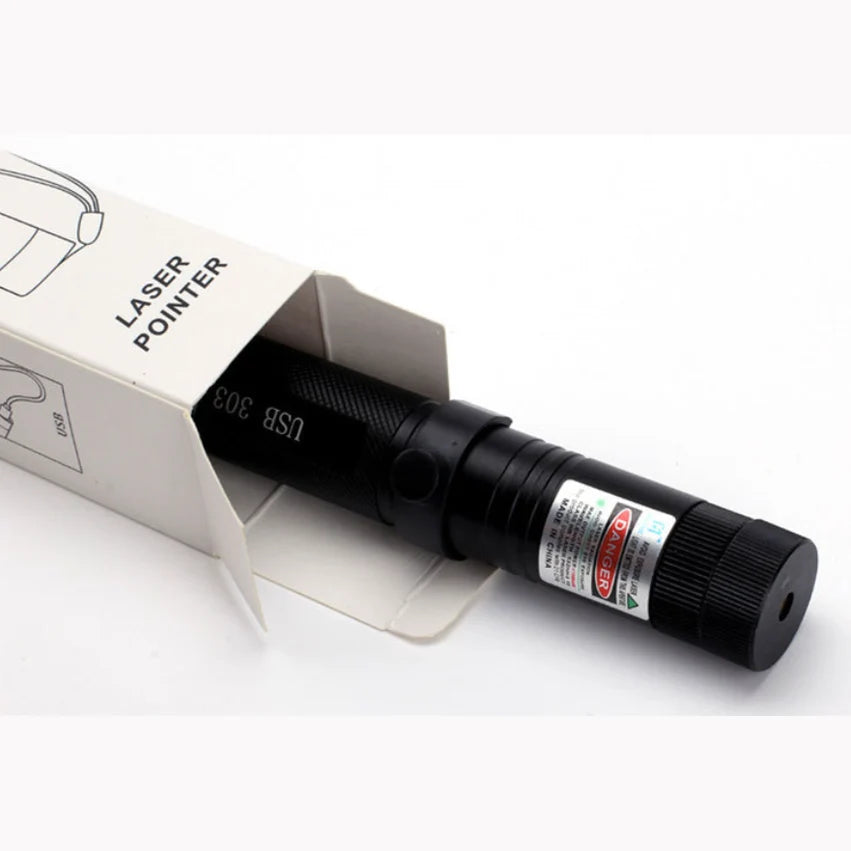 Laser Pointer Pen Rechargeable Adjustable Beam & Flashlight
