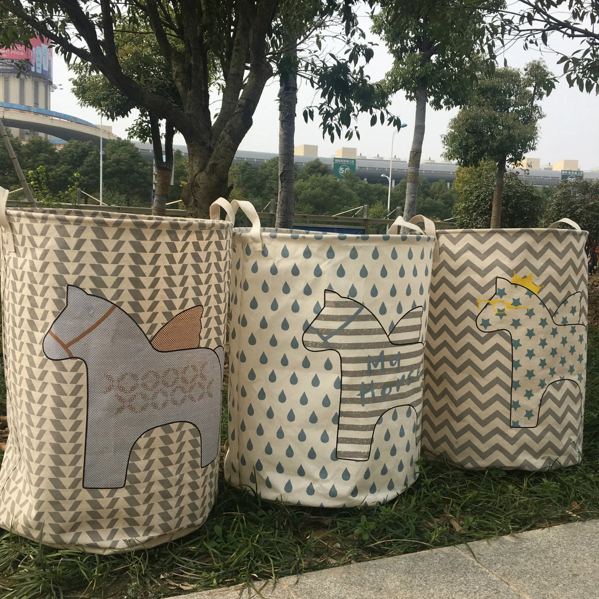 Laundry Basket Foldable Self-Supporting Cotton-Linen
