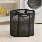 Laundry Basket Foldable Ventilated Nylon Mesh Hanging Loop
