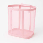Laundry Basket Foldable Ventilated Nylon Mesh Hanging Loop