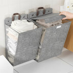 Laundry Basket Foldable Wall-Mounted Self-Adhesive