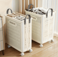 Laundry Basket Foldable Wheeled Durable Polypropylene